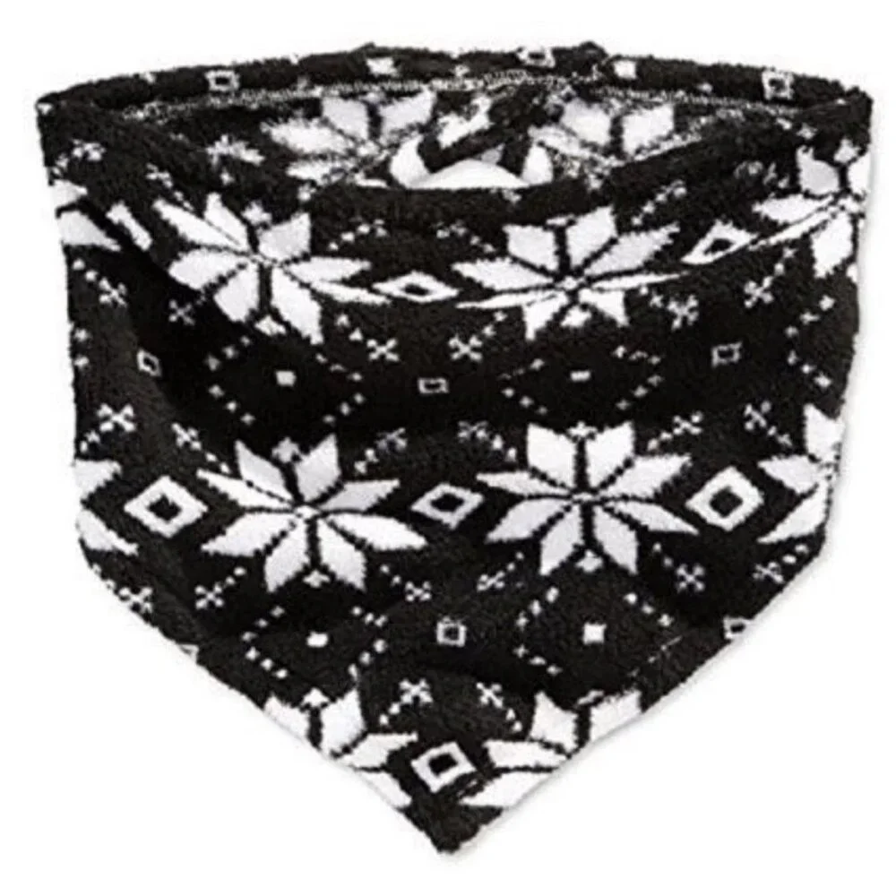 Family Pajamas Pet Dog Holiday Christmas Bandana, Black, Small/Medium S/M